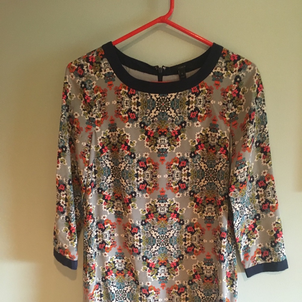 J. Crew floral silky dress.